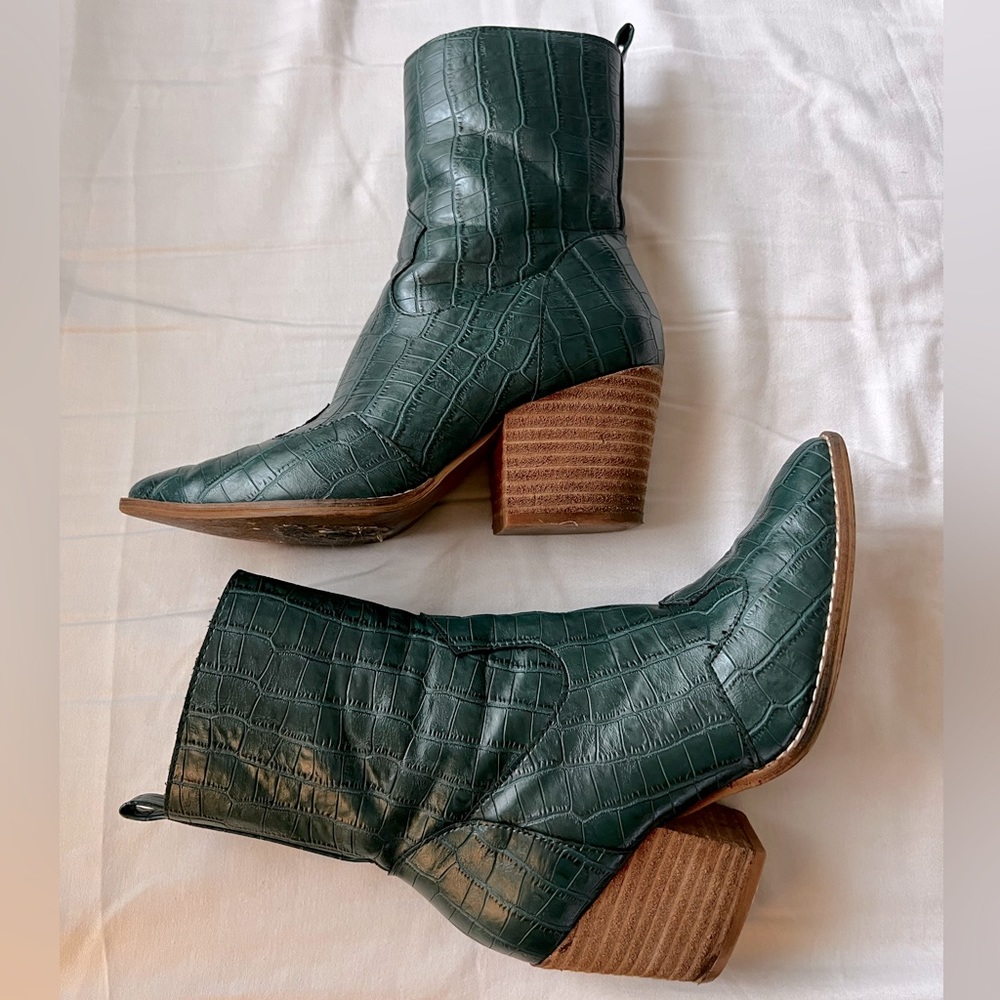Teal western boots